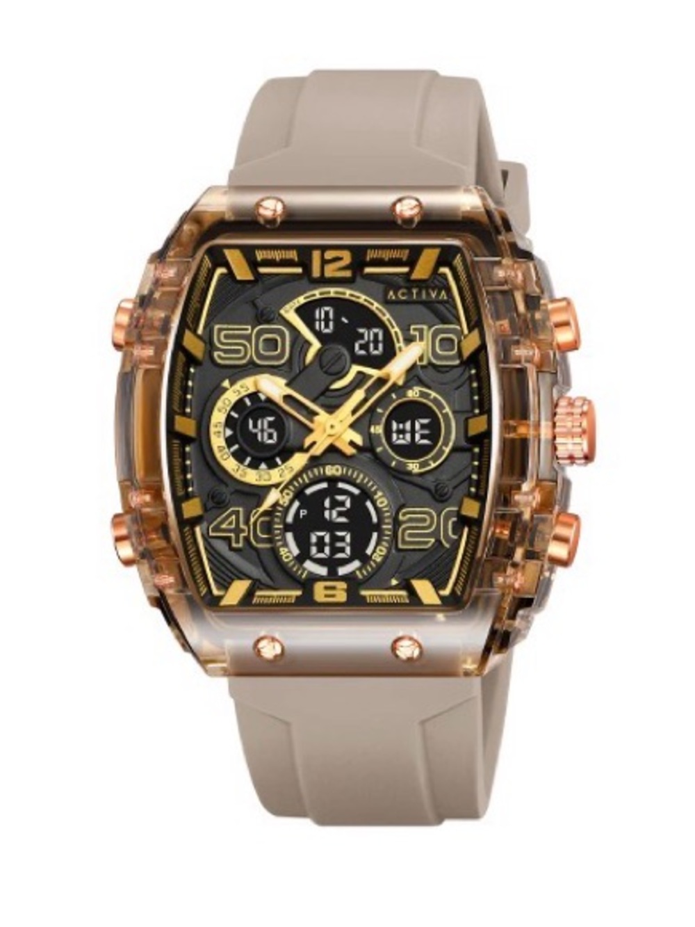ACW8109-007 - Activa X Invicta Digital Essentials Men's Watch - 45mm, Apricot